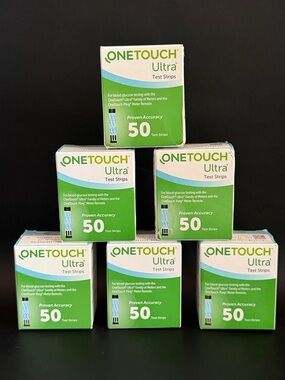 One Touch Ultra Test
Strips 6 Boxes 50 each 300 Total Count Testing Strips